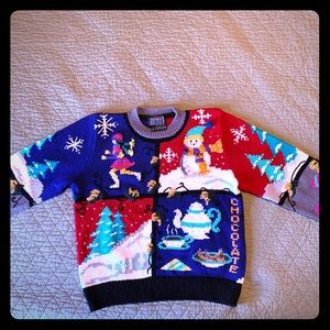 1991 Berek Christmas Sweater! Hand knit by Marta D